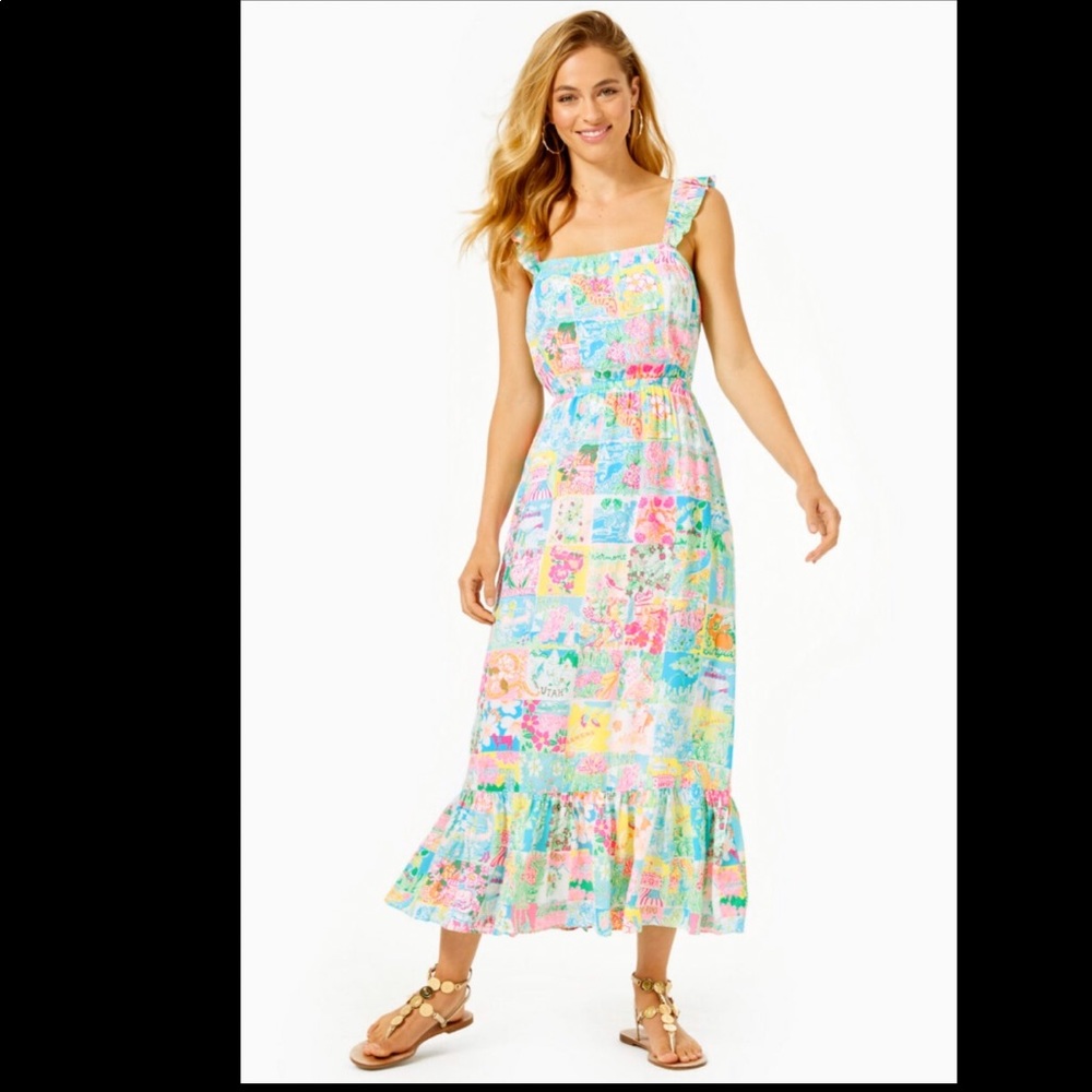 LILLY PULITZER NWT Midi Dress. Size Small.